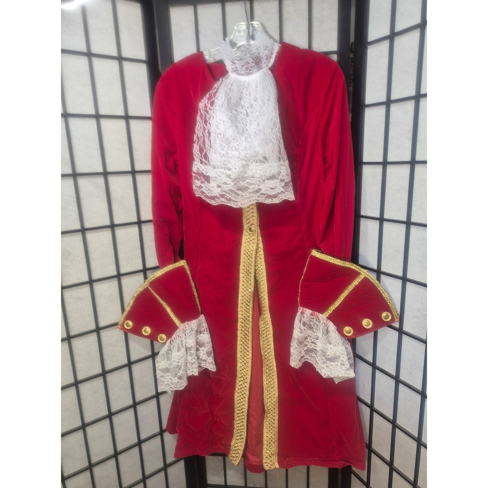 Captain Hook  Red Velvet Colonial Pirate Jacket 3pc set Large.HOOK 5022-061